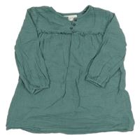 Zelené mušelínové šaty s volánem Lefties