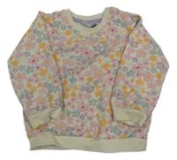 Krémová kvetovaná mikina Ergee