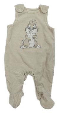 Béžové žebrované sametové dupačky s Thumperem C&A