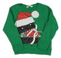 Zelená mikina s príšerkou H&M