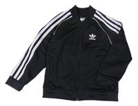 Čierna športová prepínaci mikina s logom Adidas