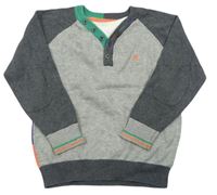 Sivý ľahký sveter s barevnými zády M&S
