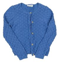 Modrý ľahký vzorovaný prepínaci sveter H&M
