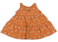 Tehlové kvetované bavlnené šaty Primark