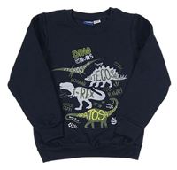 Tmavomodrá mikina s dinosaurami Lupilu