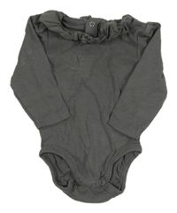 Tmavosivé body s volánikom H&M