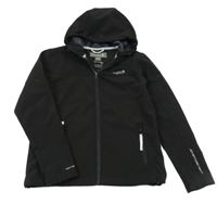 Černá lehká sofhtshellová bunda s logem a kapucí Regatta