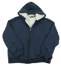 Tmavomodrá zateplená prepínaci mikina s kapucňou Pepperts