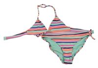 Barevné pruhované dvoudílné plavky H&M