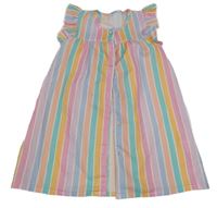 Farebné pruhované prepínaci ľahké šaty shein