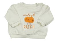 Biela mikina s tekvicou Matalan