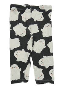 Šedo-bílé legíny s duchy Tu