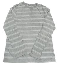 Sivo-biele pruhované tričko M&S
