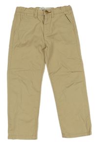 Béžové plátenné chino nohavice Zara