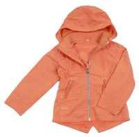 Oranžová šusťáková jarní parka s kapucí C&A