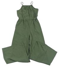 Khaki kalhotový overal s průstřihem H&M
