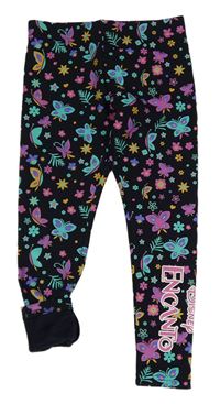 Černé zateplené legíny s motýlky - Encanto Primark