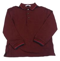 Vínové polo triko M&S