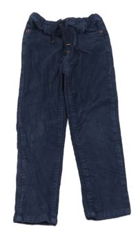 Tmavomodré chino manšestráky M&Co.