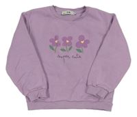 Lila mikina s květy C&A