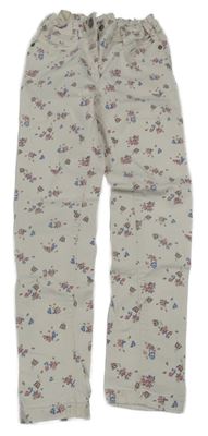 Bílé květované rifle C&A