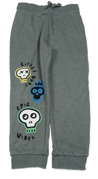 Šedé tepláky s lebkami George