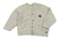 Béžový prepínaci sveter s výšivkou Lupilu