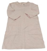 Světlerůžové květované teplákové šaty Pepperts