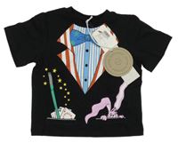 Nové - Černé tričko s potiskem saka 