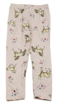 Svetloružové legíny s koníky Topolino