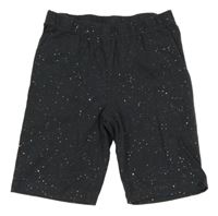 Antracitové trblietavé elastické kraťasy Yigga