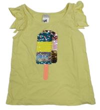 Žltý top s nanukem a volánikmi C&A