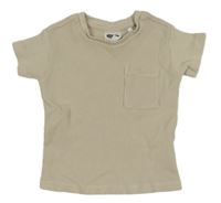 Béžové rebrované crop tričko Lily & Dan