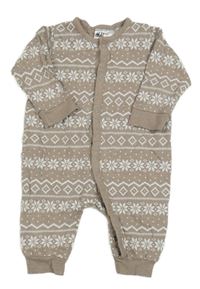 Béžovo-bílý overal s norským vzorem H&M