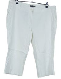 Dámske biele capri elastické nohavice My Own