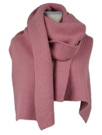 Dámská růžová pletená teplá šála 
