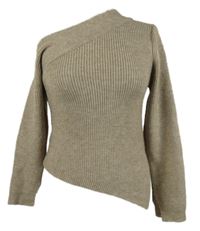 Dámsky béžový asymetrický sveter Shein