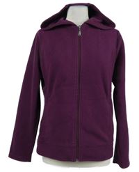 Dámska purpurová fleecová prepínaci mikina s kapucňou Up2Fashion