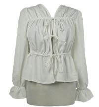 Dámská bílá halenka na zavazování Shein