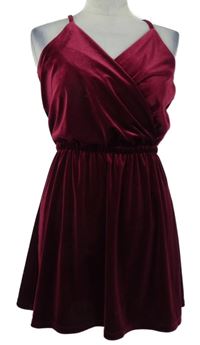 Nové - Dámské vínové sametové šaty Suite Benedict 