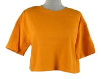 Dámske oranžové crop tričko Zara