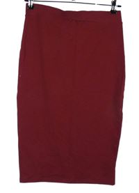 Dámska vínová púzdrová midi sukňa Oodji