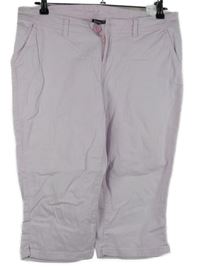 Dámské světlerůžové capri plátěné kalhoty Janina 