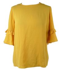 Dámská okrová halenka s volánky Primark 