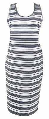 Dámské bílo-černé pruhované šaty Dorothy Perkins