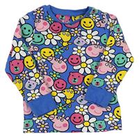 Modré kvetinové tričko s Peppa pig zn. Next
