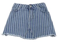 Modro-biela pruhovaná rifľová sukňa Denim Co.