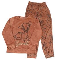 Ružové plyšové pyžama s Bambim Disney