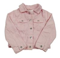 Svetloružová rifľová bunda H&M