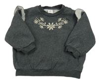 Sivá mikina s kvietkami H&M